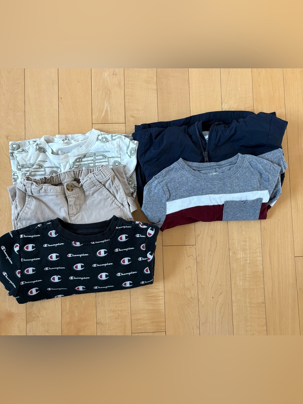 Bundle Boys’ 5 and 6 Clothes Lot: Old Navy, Carter’s, H&M, Champion